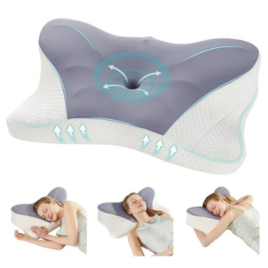 Ergonomic Memory Foam Cervical Neck Pillow – Cooling Support