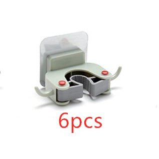 Nail-Free Wall-Mounted Mop & Broom Holder — Traceless Adhesive Clip