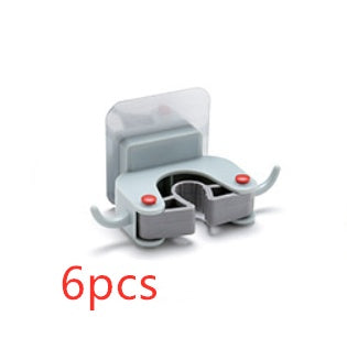 Nail-Free Wall-Mounted Mop & Broom Holder — Traceless Adhesive Clip