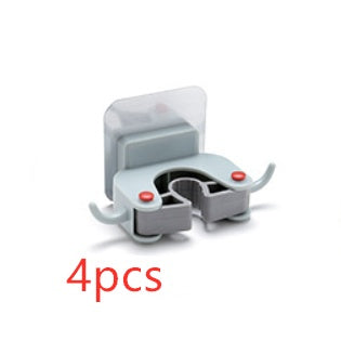 Set of Wall mounted mop retainers with a white background