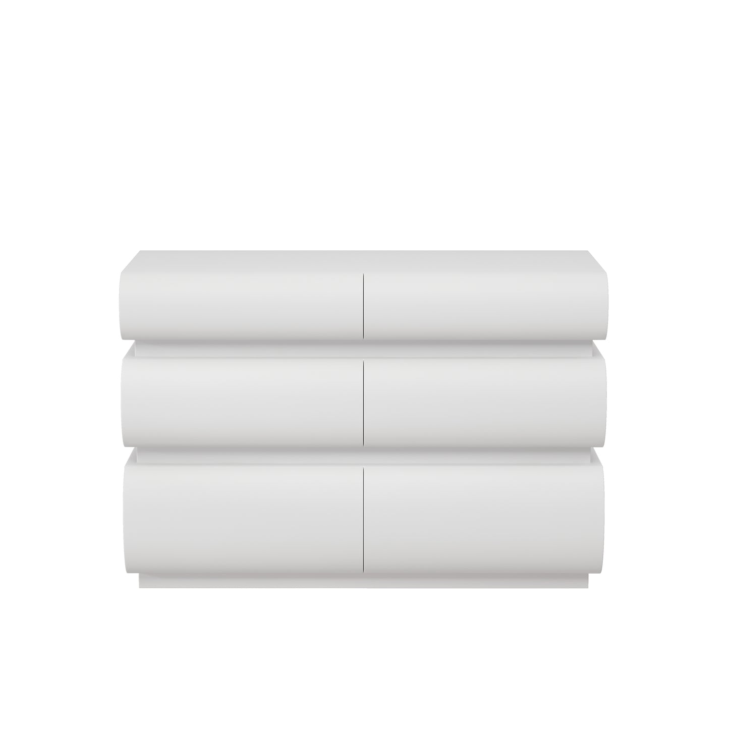 Set of white folded bed sheets on a white background