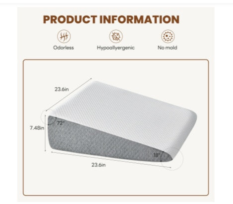 Memory Foam Wedge Pillow – Ergonomic Support Body Cushion